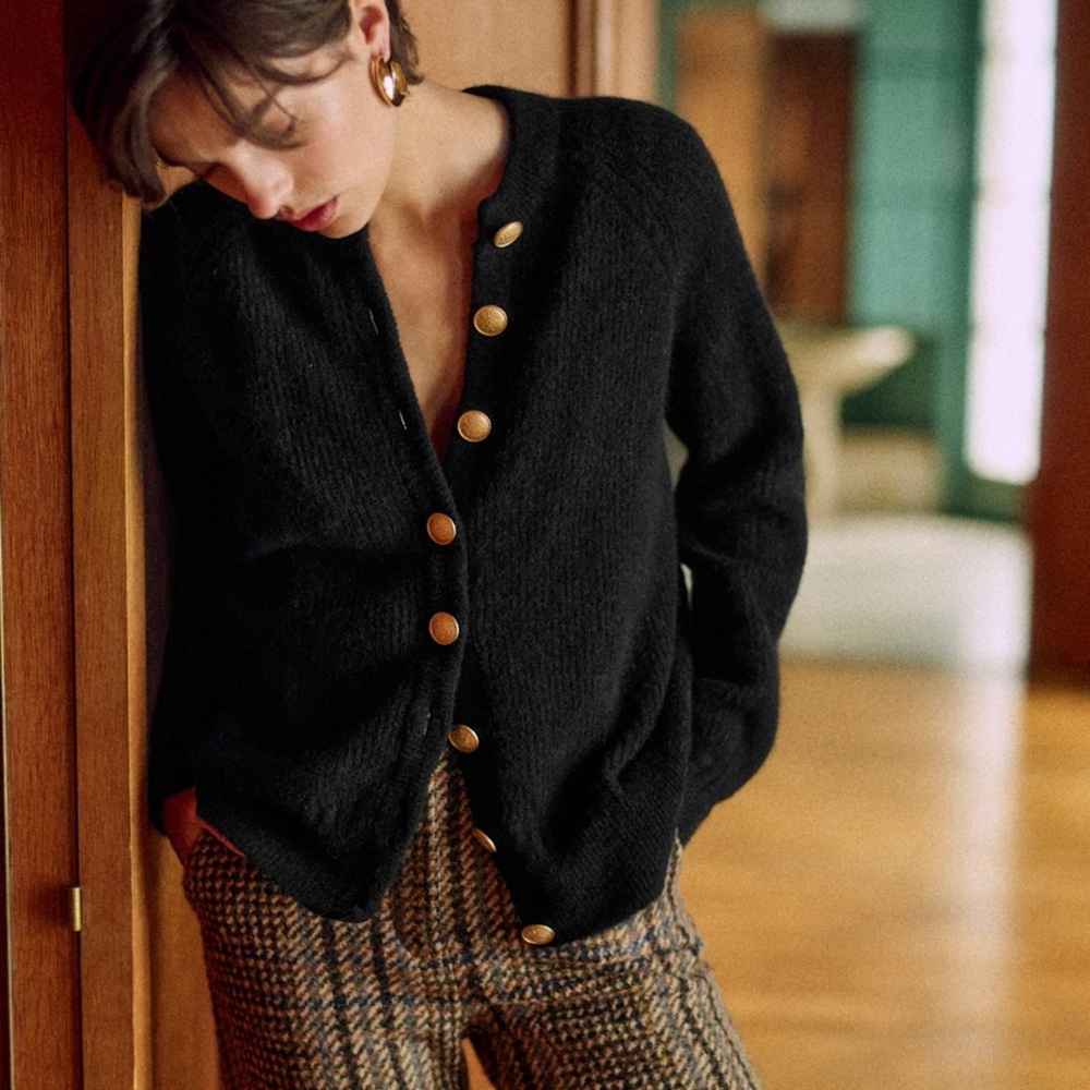 Sezane- Othello Cardigan (Black/Gold)- Size S- Brand New